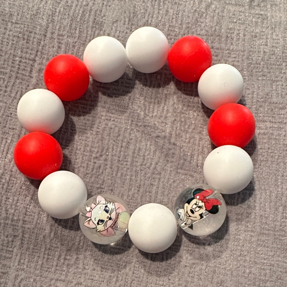 Disney Character Beaded Bracelet - Marie and Minnie